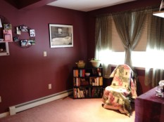 photo of bedroom sitting area